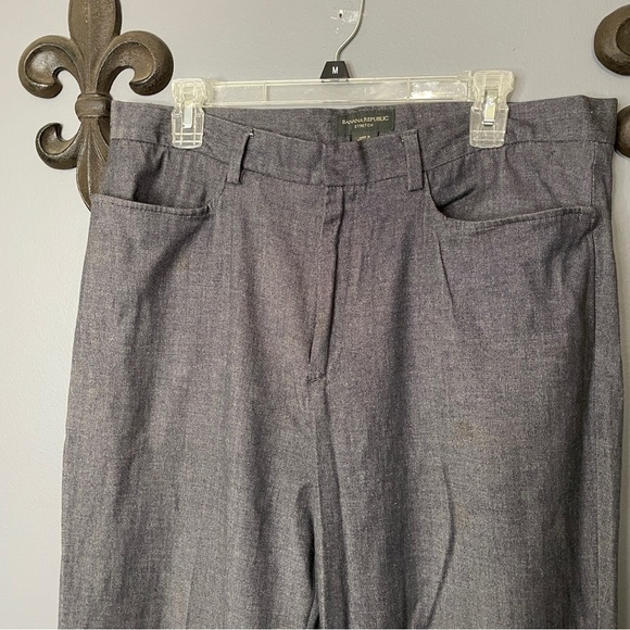 BANANA Republic men’s cotton/wool blend grey trouser slacks size 35 x 32 - Picture 3 of 5